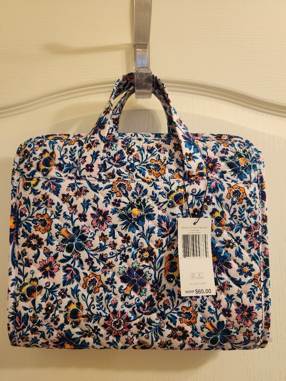 Vera Bradley Hanging Travel Organizer, Cloud Vine Multi- NWT